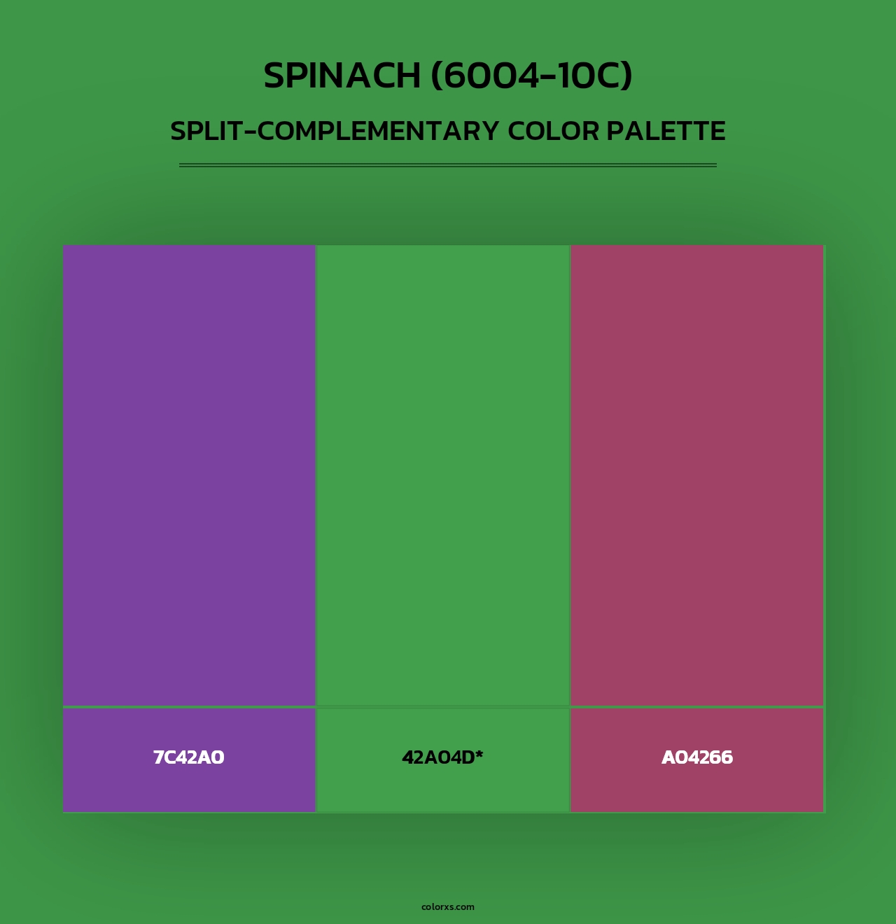 Spinach (6004-10C) - Split-Complementary Color Palette
