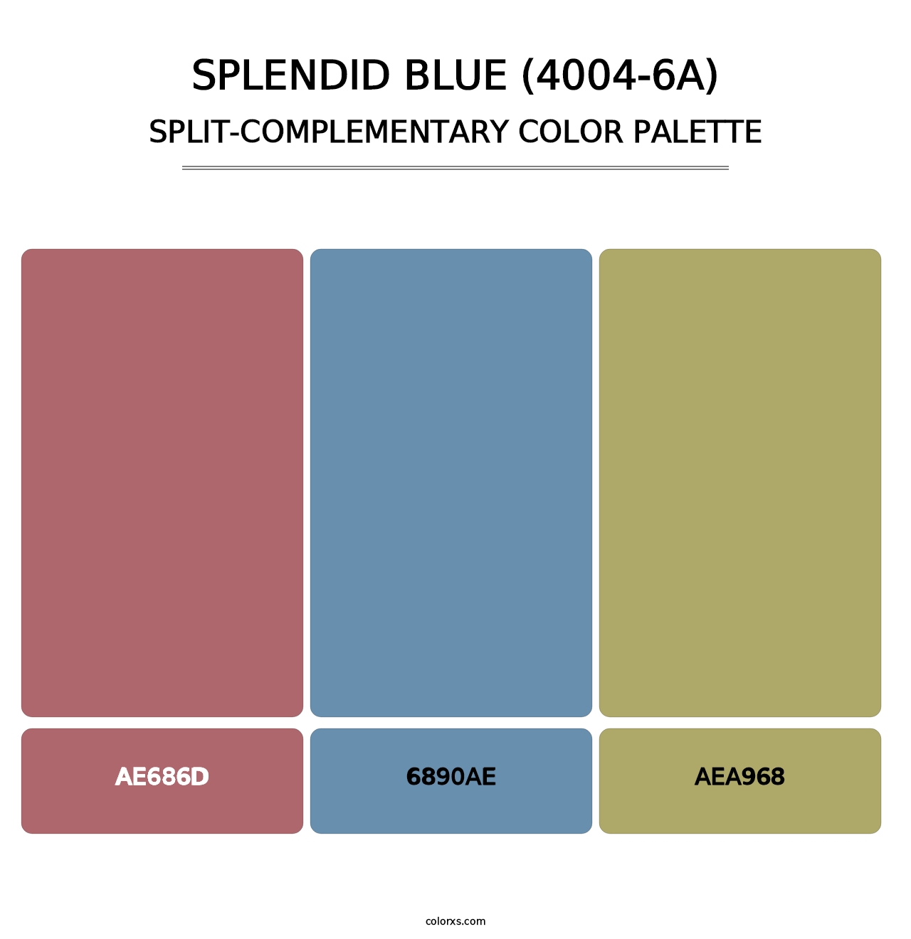 Splendid Blue (4004-6A) - Split-Complementary Color Palette
