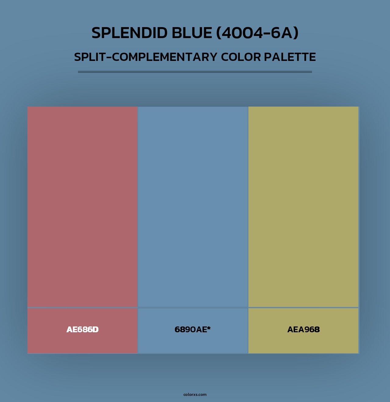 Splendid Blue (4004-6A) - Split-Complementary Color Palette