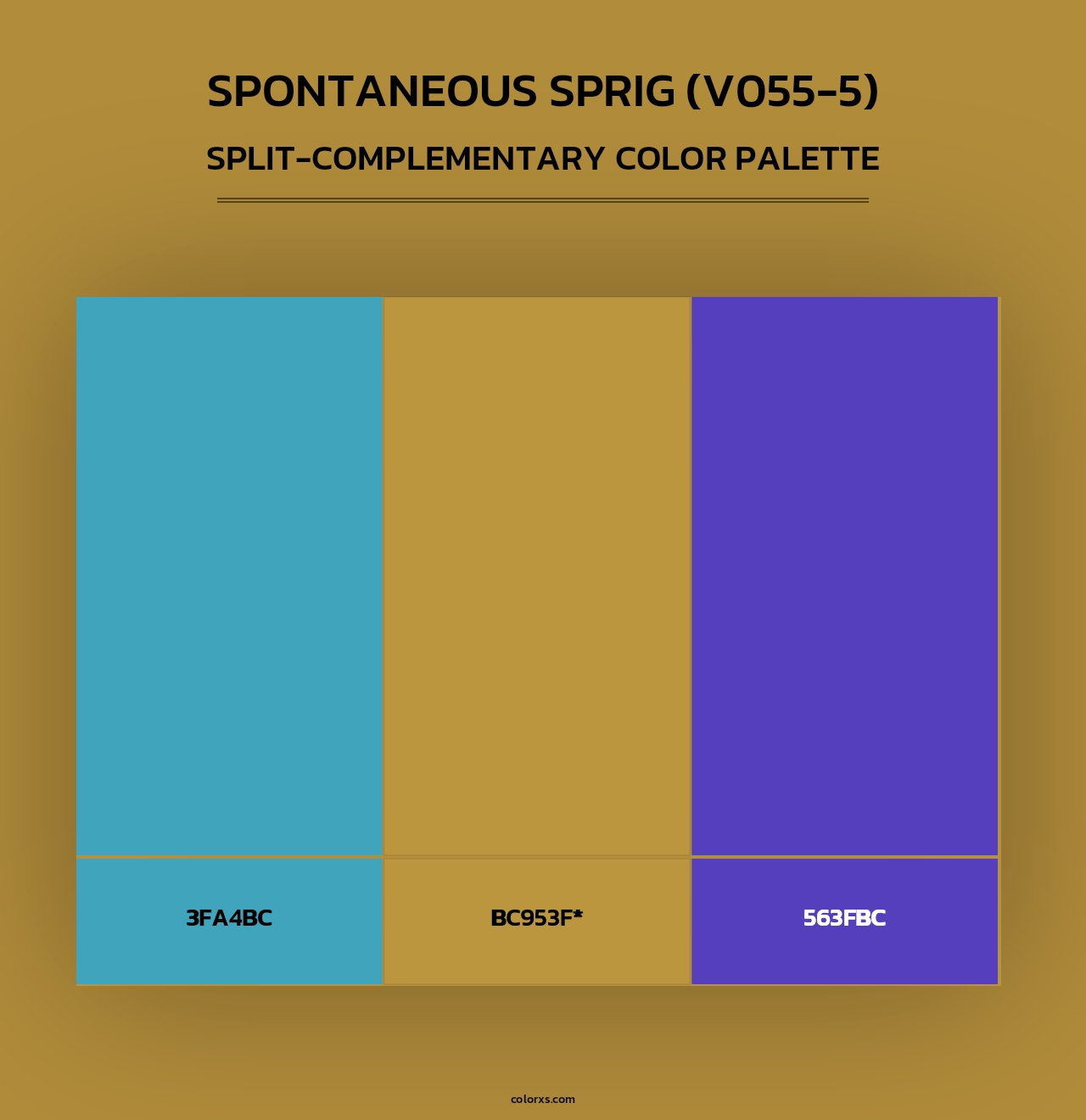 Spontaneous Sprig (V055-5) - Split-Complementary Color Palette