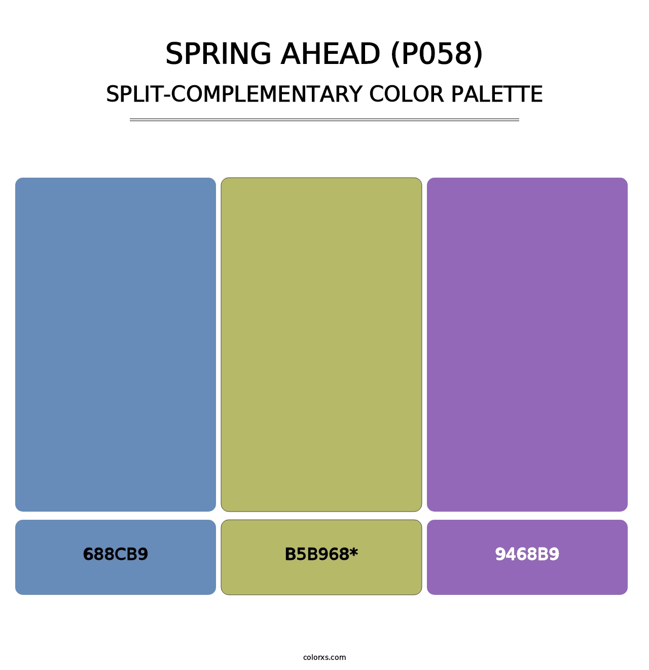 Spring Ahead (P058) - Split-Complementary Color Palette