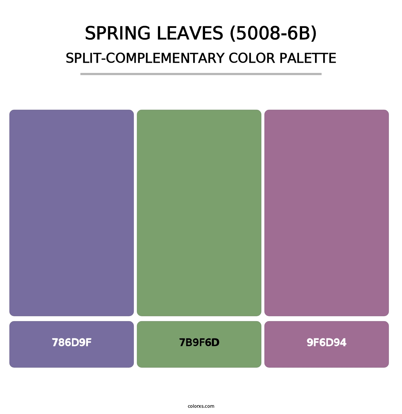 Spring Leaves (5008-6B) - Split-Complementary Color Palette