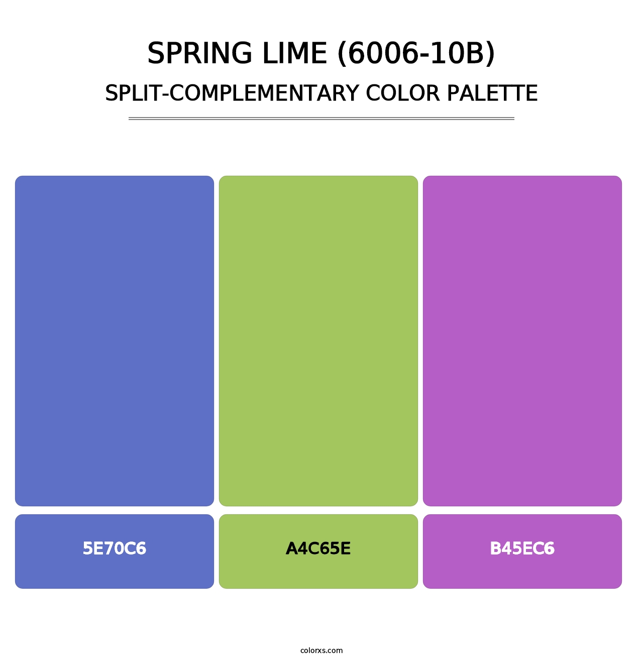 Spring Lime (6006-10B) - Split-Complementary Color Palette