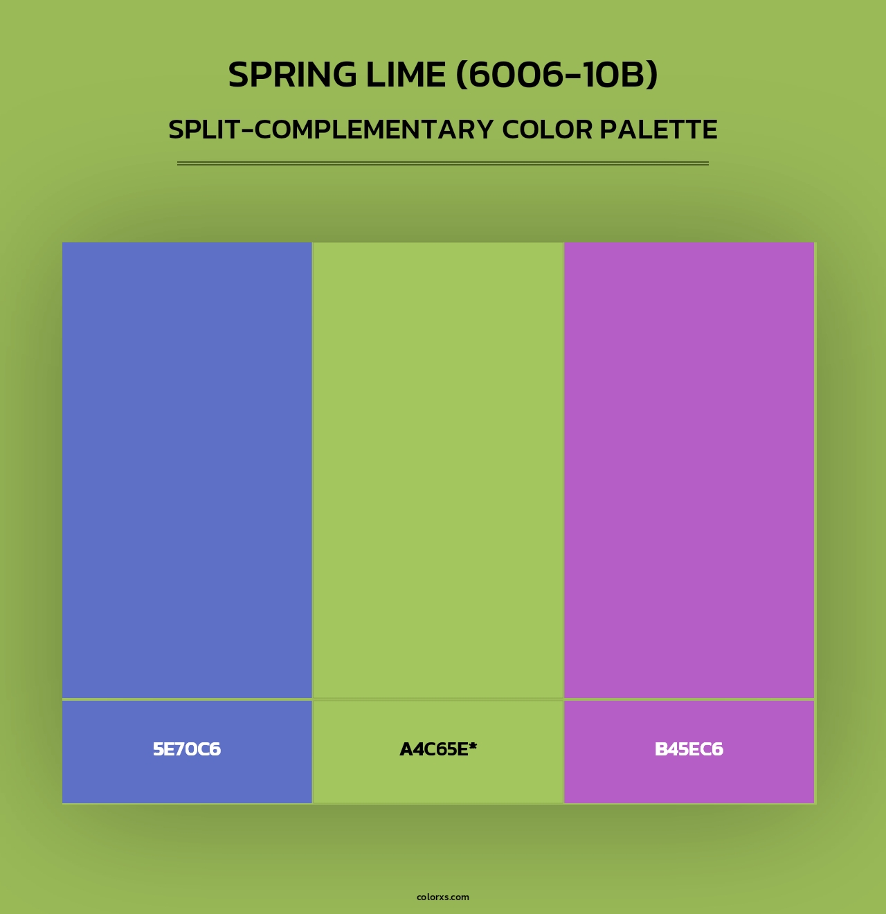 Spring Lime (6006-10B) - Split-Complementary Color Palette