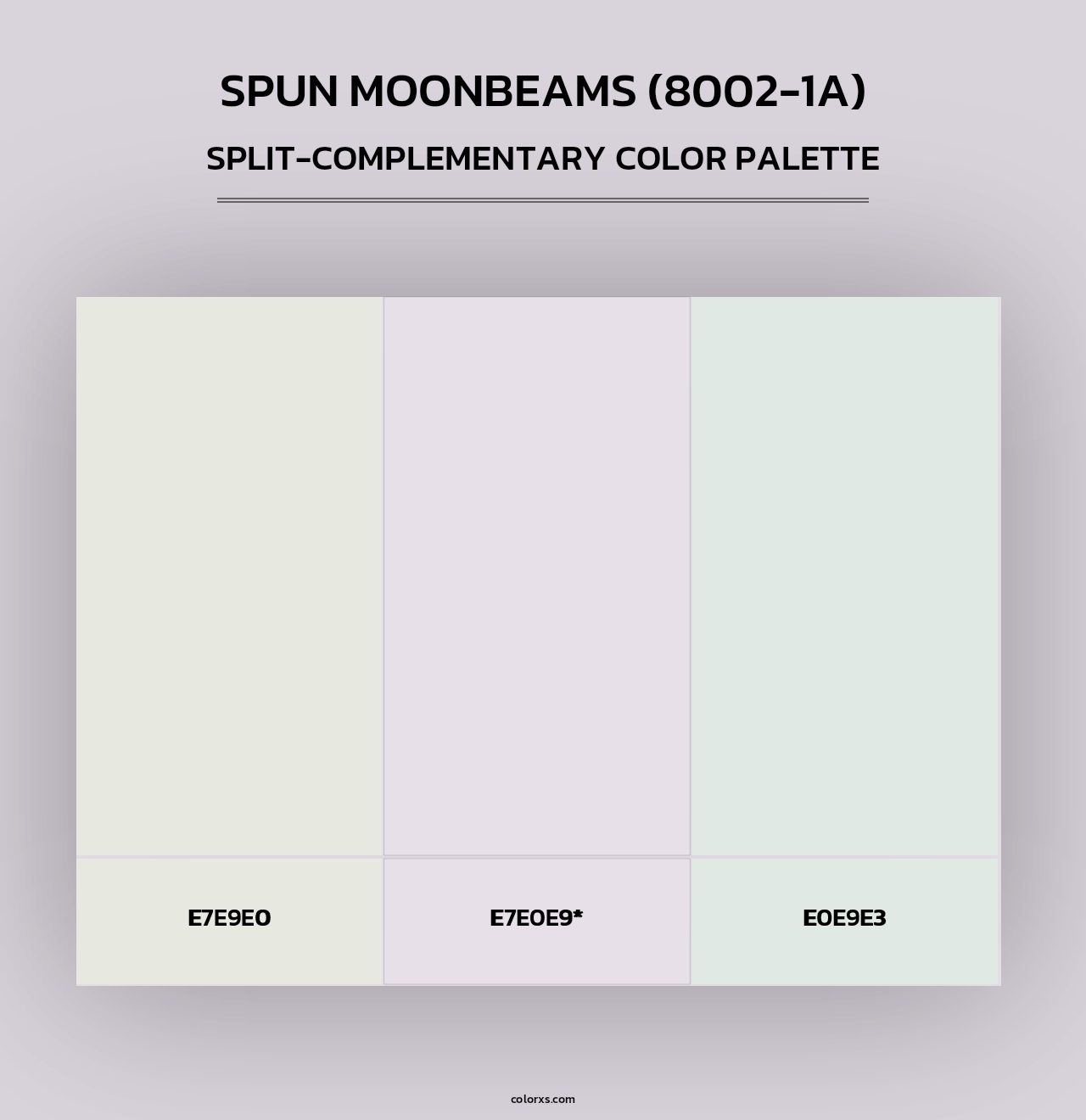 Spun Moonbeams (8002-1A) - Split-Complementary Color Palette