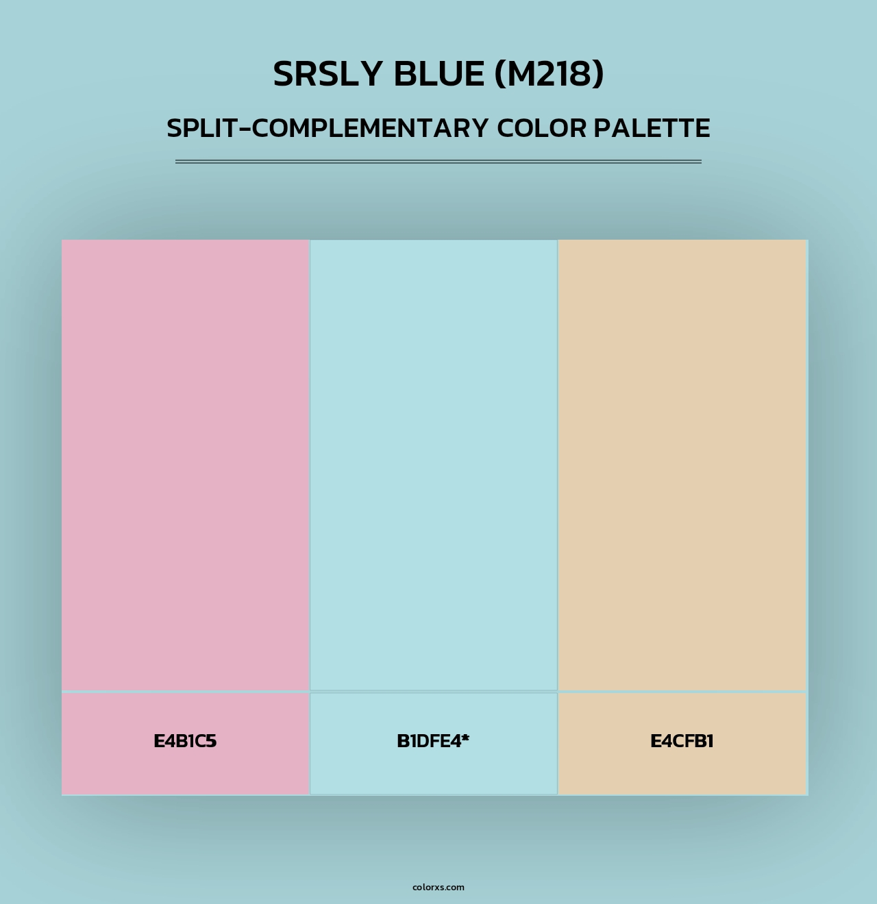 Srsly Blue (M218) - Split-Complementary Color Palette