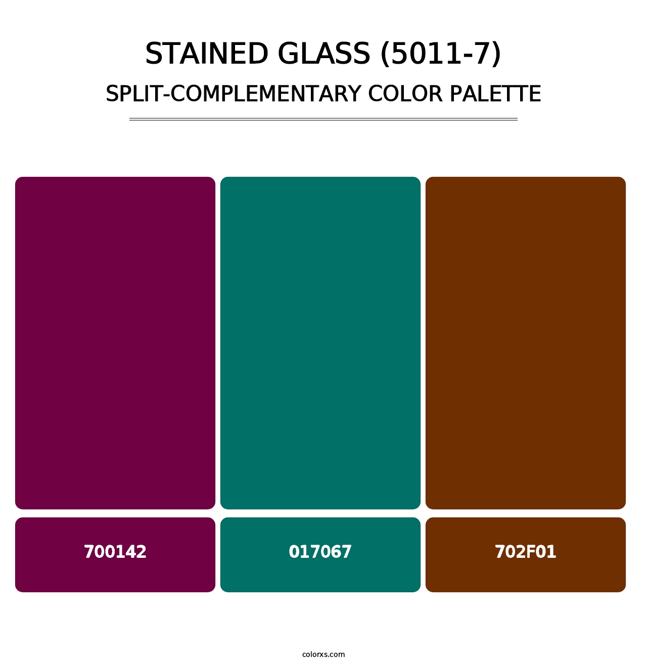 Stained Glass (5011-7) - Split-Complementary Color Palette