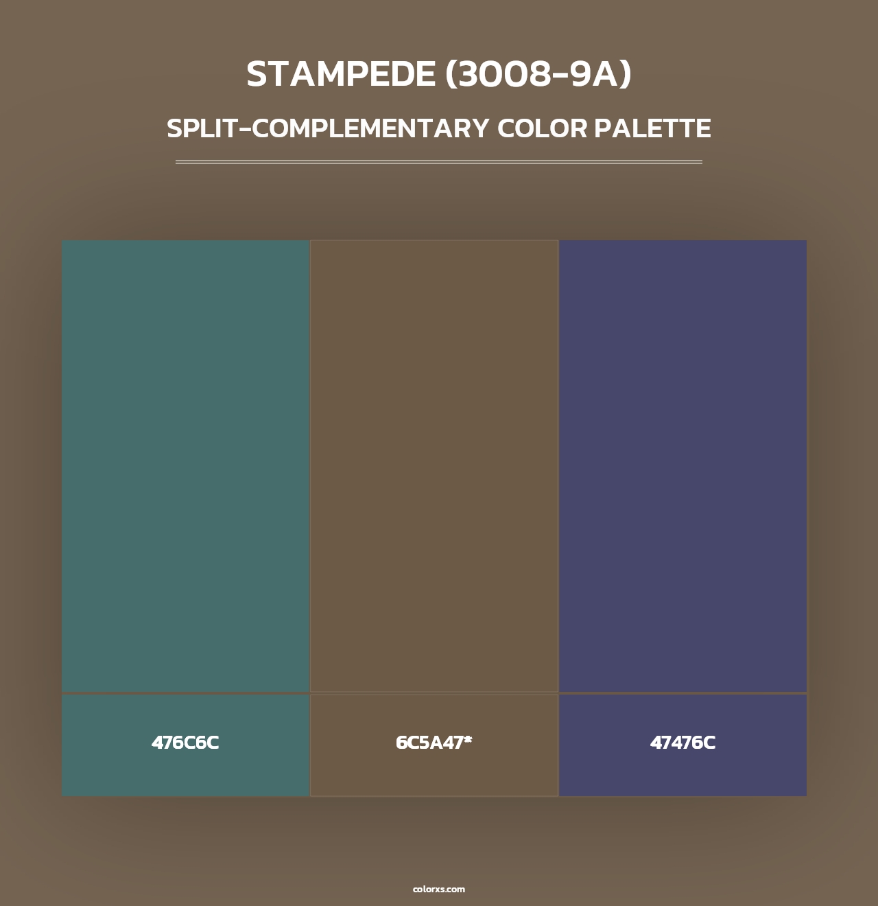 Stampede (3008-9A) - Split-Complementary Color Palette