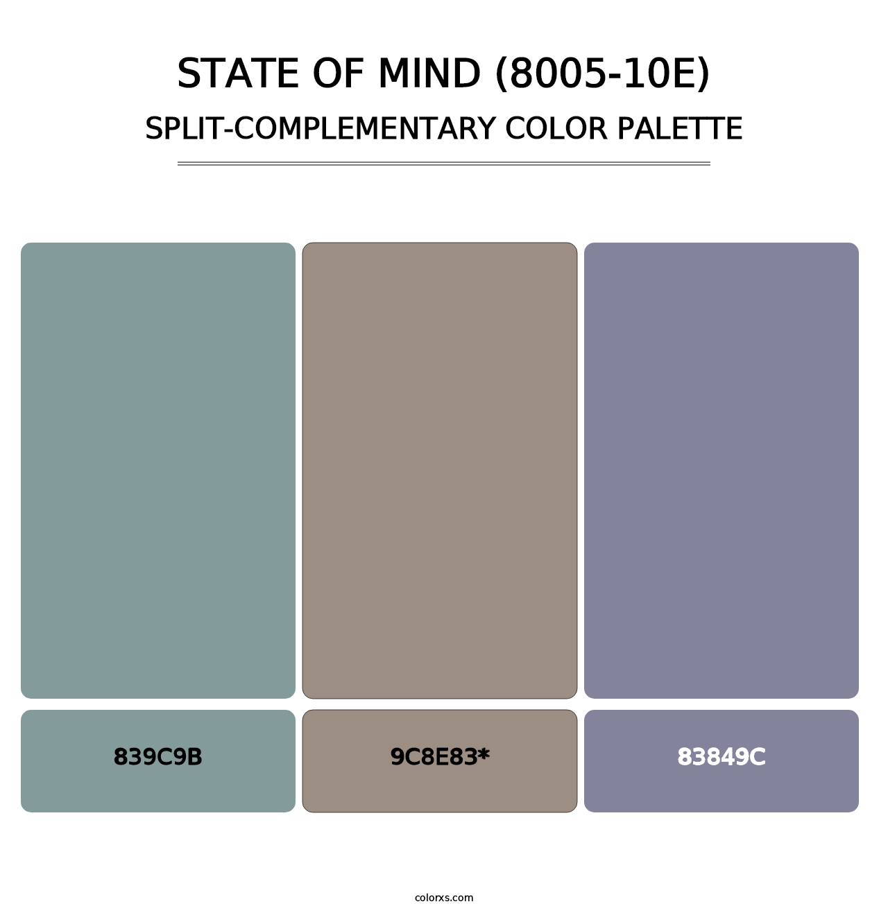 State of Mind (8005-10E) - Split-Complementary Color Palette