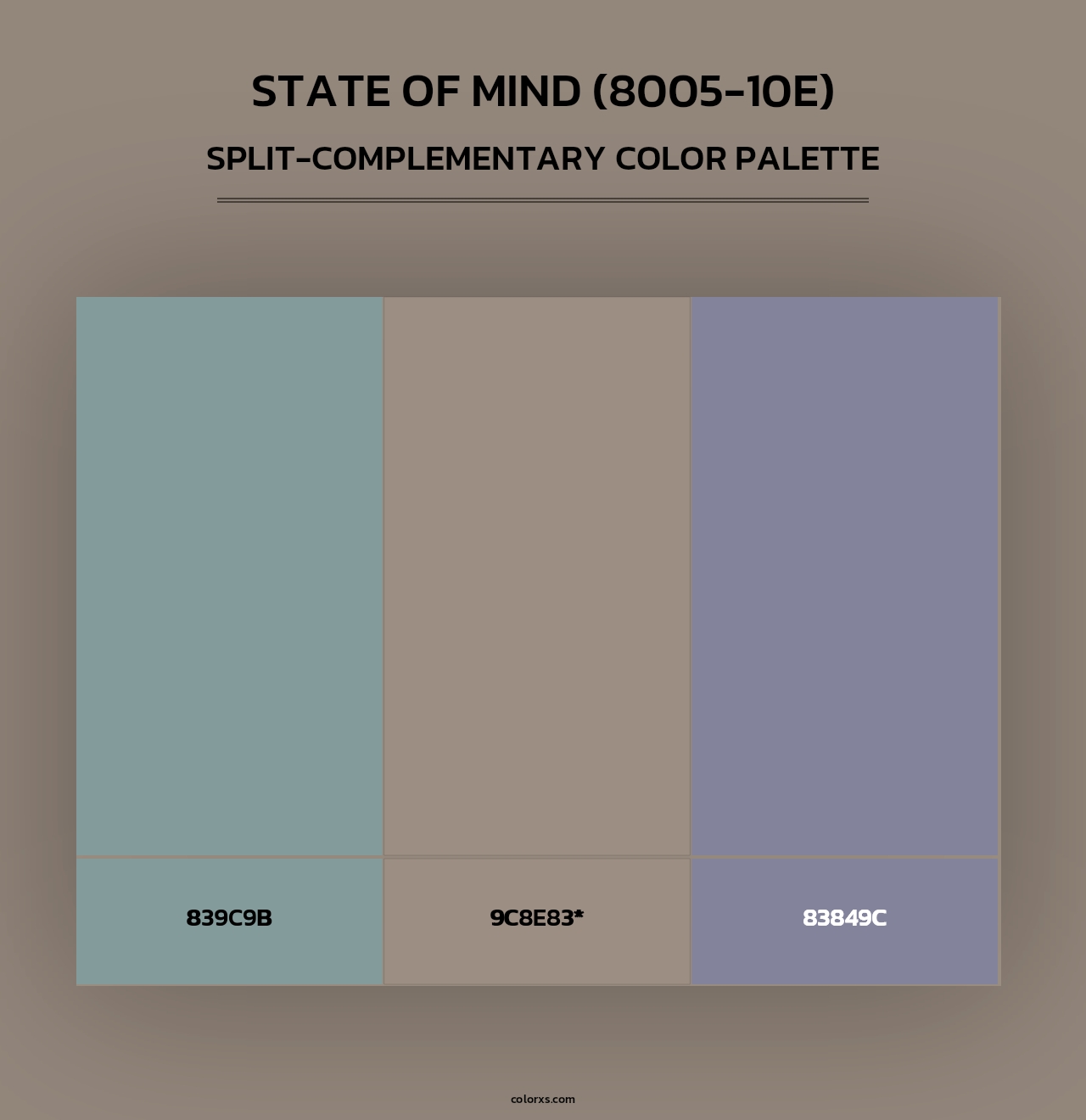 State of Mind (8005-10E) - Split-Complementary Color Palette