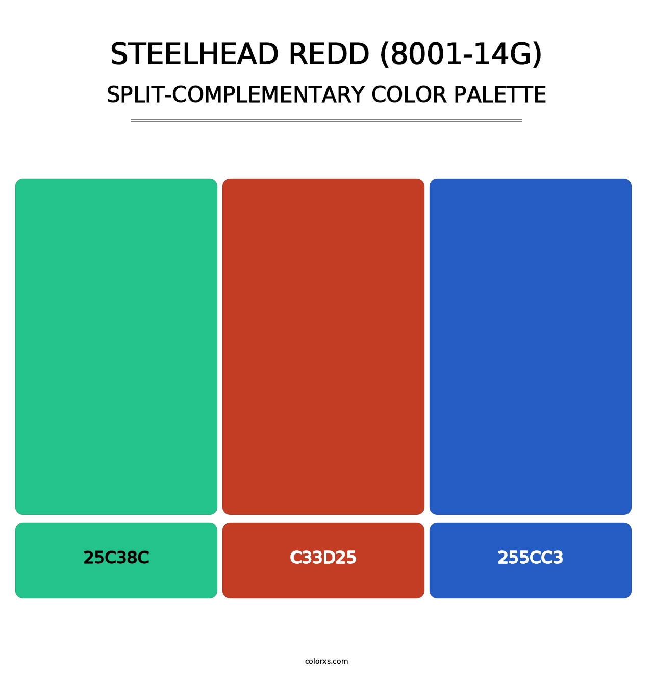 Steelhead Redd (8001-14G) - Split-Complementary Color Palette