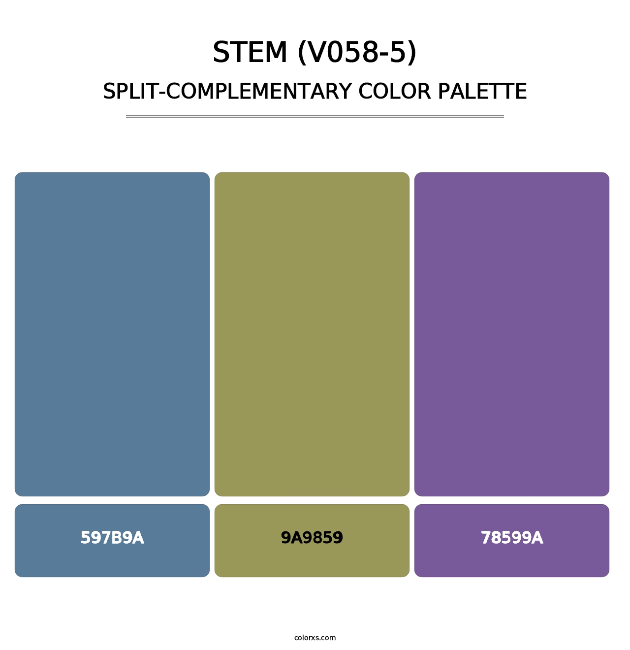Stem (V058-5) - Split-Complementary Color Palette