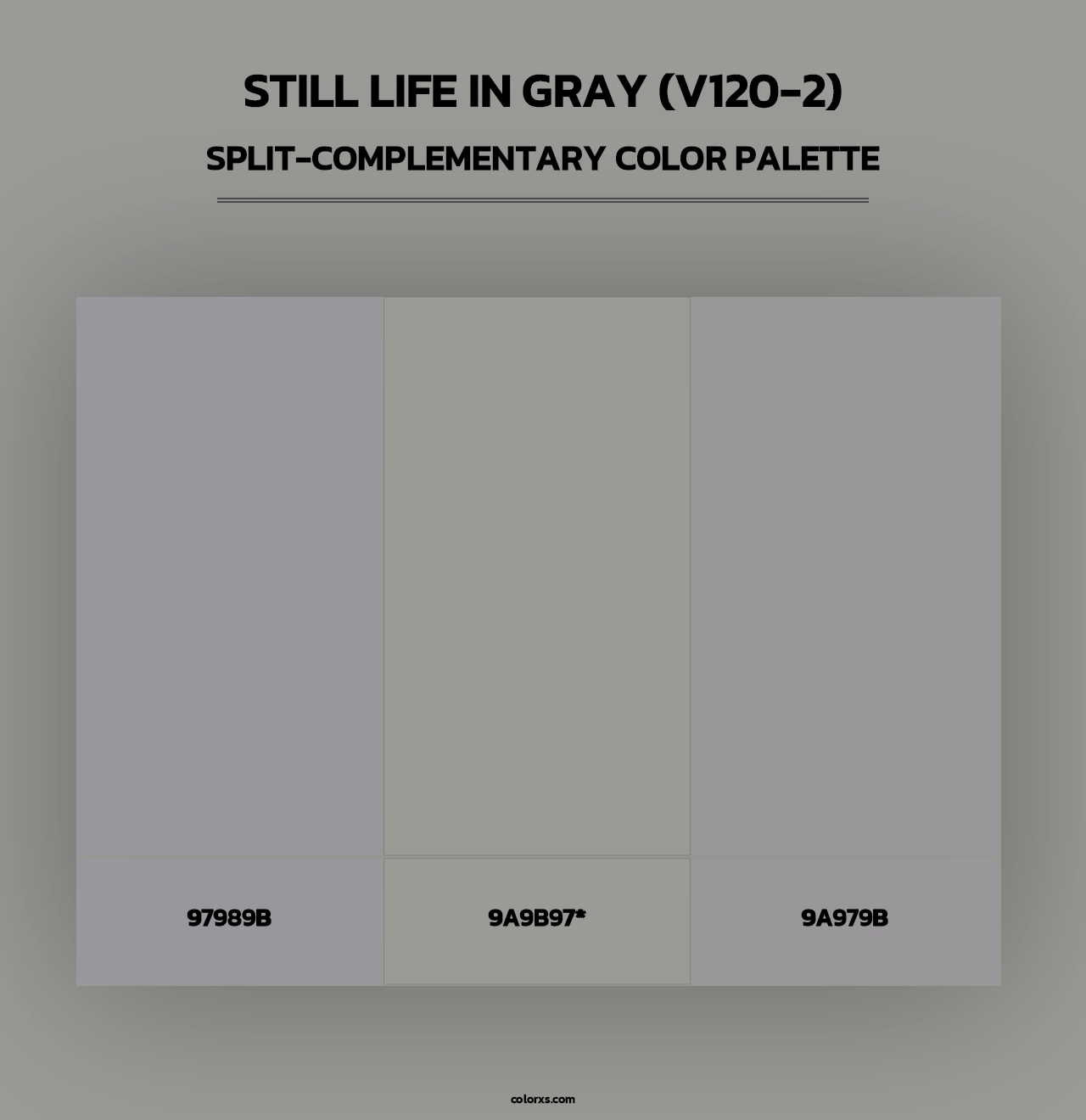 Still Life in Gray (V120-2) - Split-Complementary Color Palette