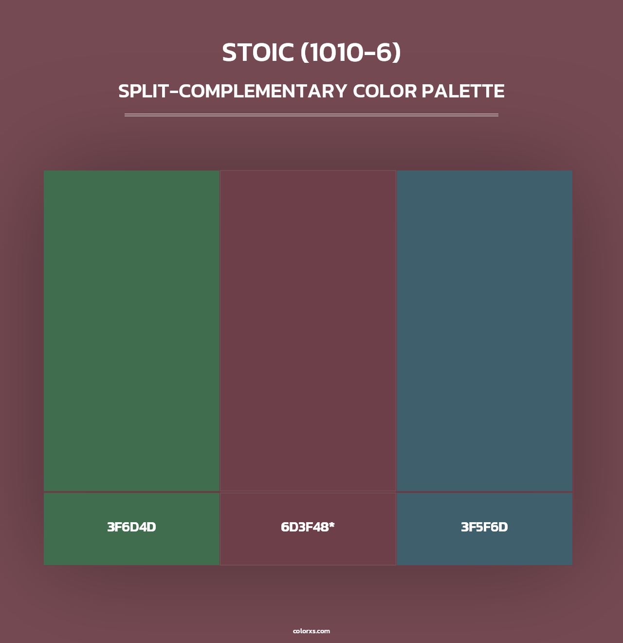 Stoic (1010-6) - Split-Complementary Color Palette