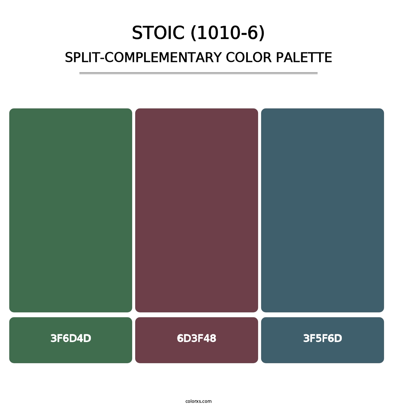 Stoic (1010-6) - Split-Complementary Color Palette