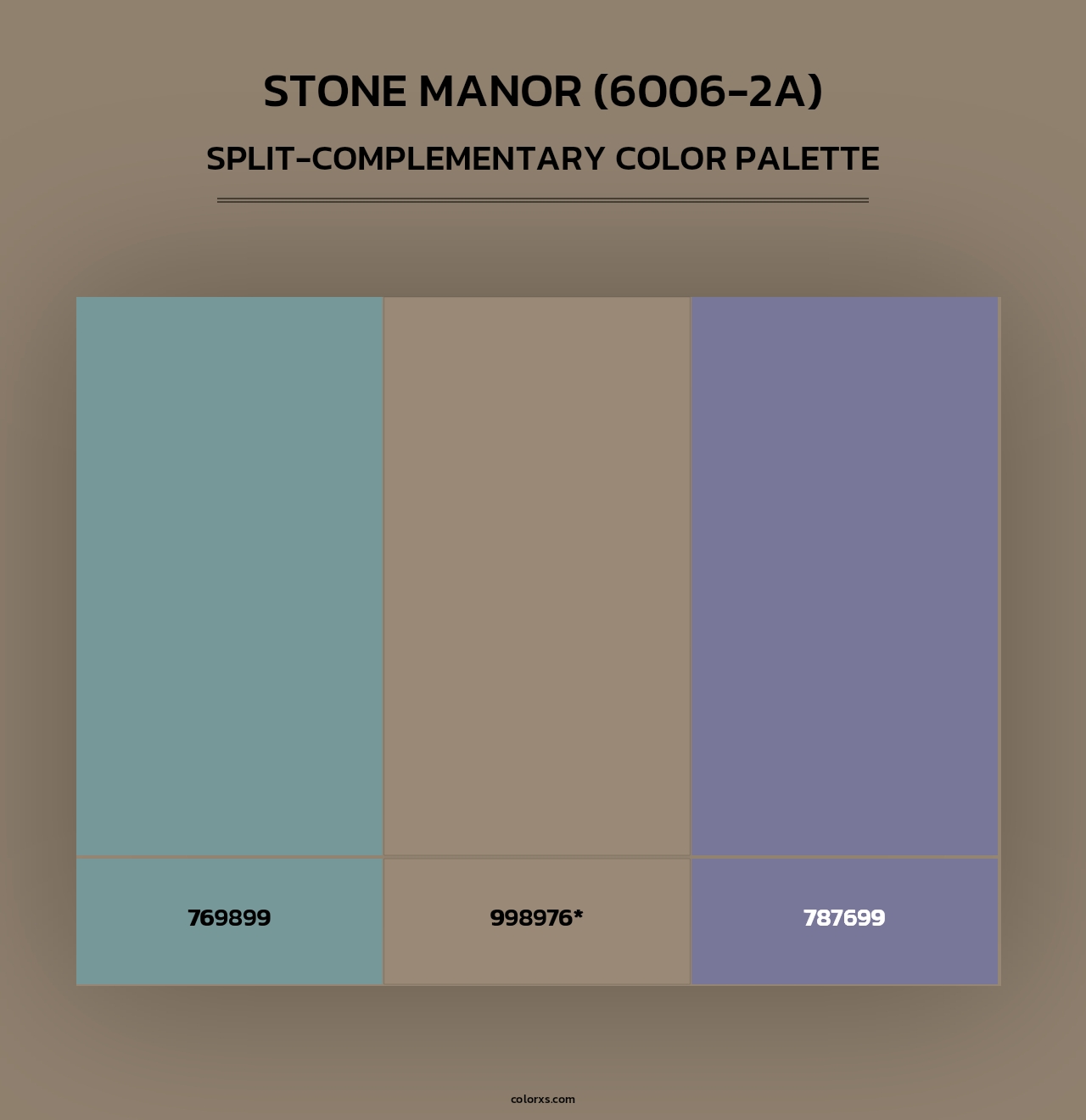 Stone Manor (6006-2A) - Split-Complementary Color Palette