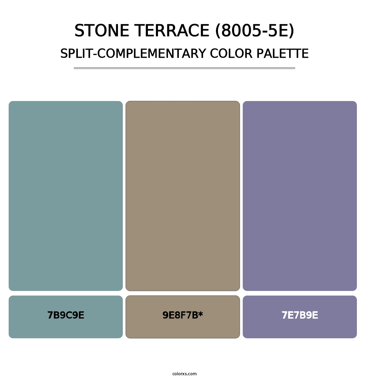 Stone Terrace (8005-5E) - Split-Complementary Color Palette