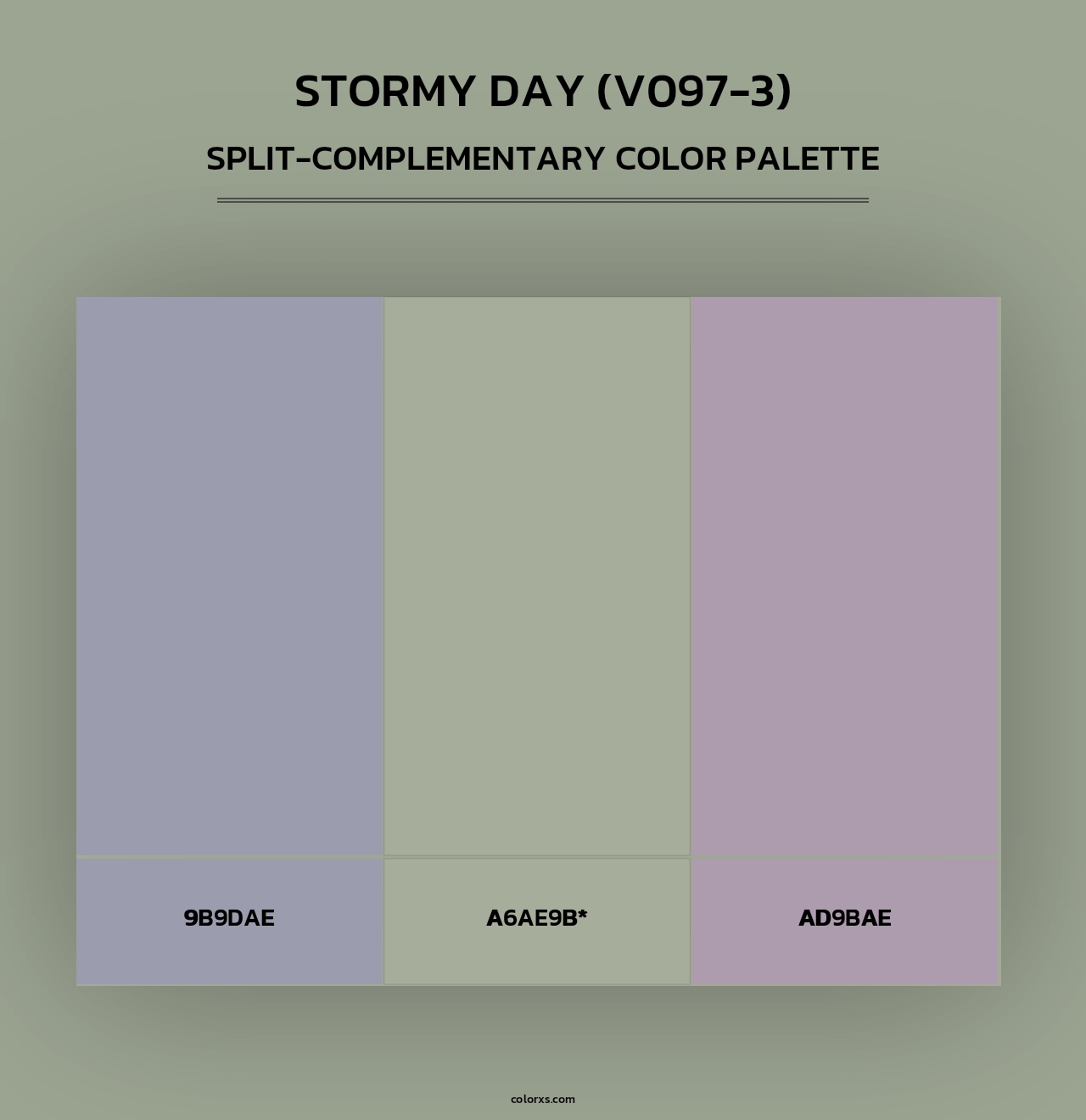 Stormy Day (V097-3) - Split-Complementary Color Palette