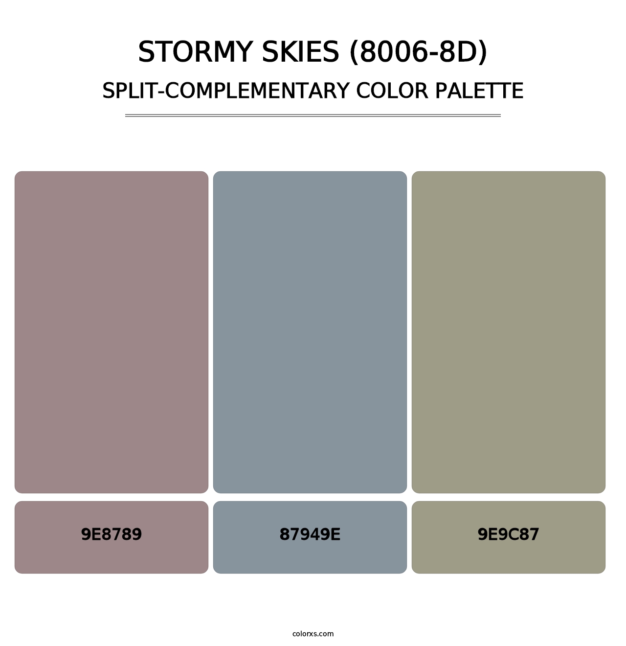 Stormy Skies (8006-8D) - Split-Complementary Color Palette