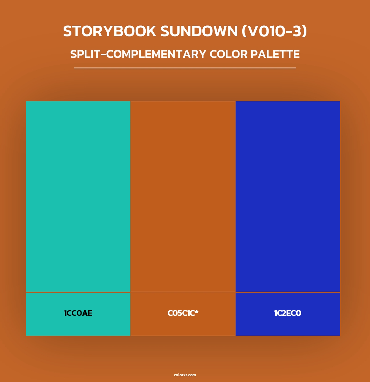Storybook Sundown (V010-3) - Split-Complementary Color Palette