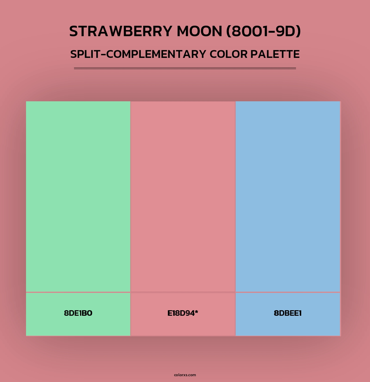 Strawberry Moon (8001-9D) - Split-Complementary Color Palette