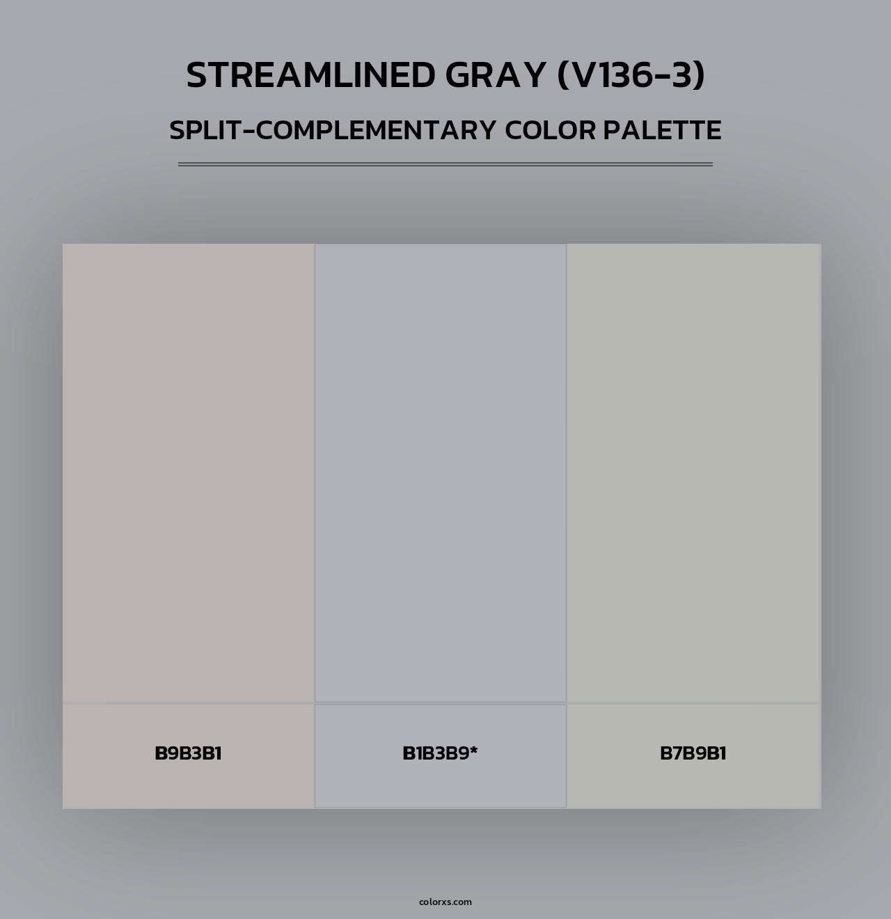 Streamlined Gray (V136-3) - Split-Complementary Color Palette