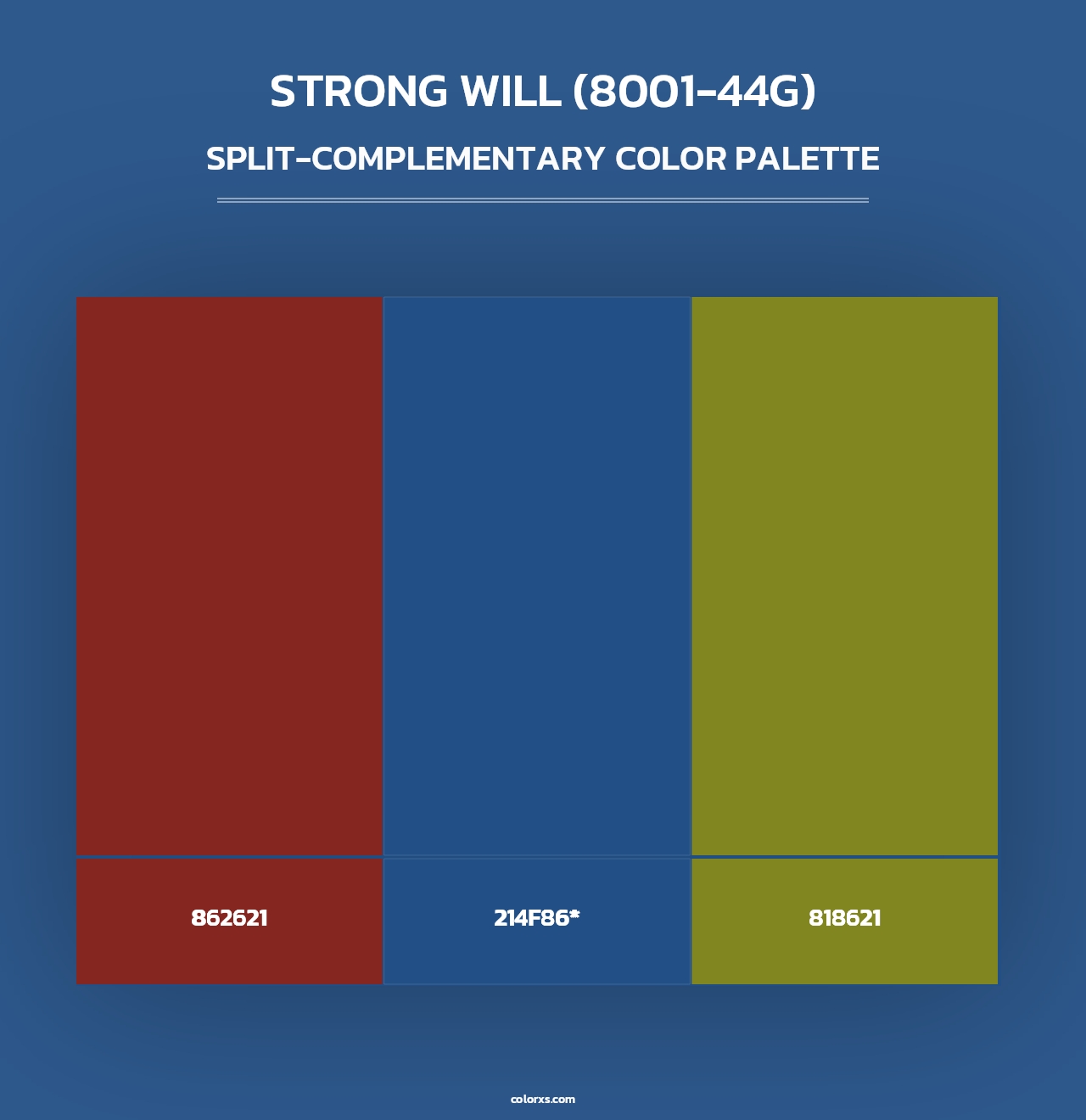 Strong Will (8001-44G) - Split-Complementary Color Palette