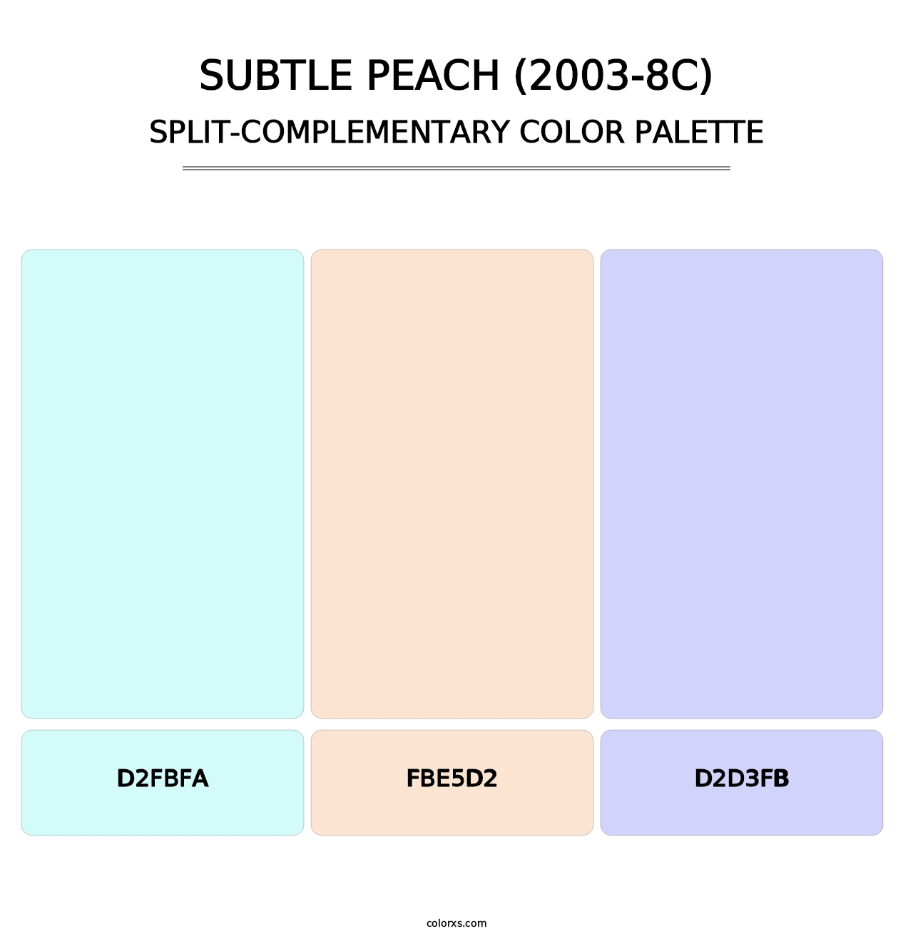 Subtle Peach (2003-8C) - Split-Complementary Color Palette