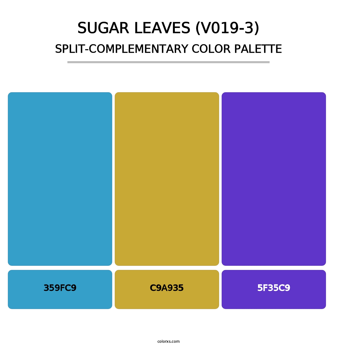 Sugar Leaves (V019-3) - Split-Complementary Color Palette