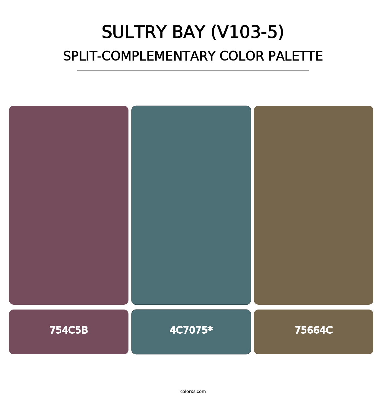 Sultry Bay (V103-5) - Split-Complementary Color Palette