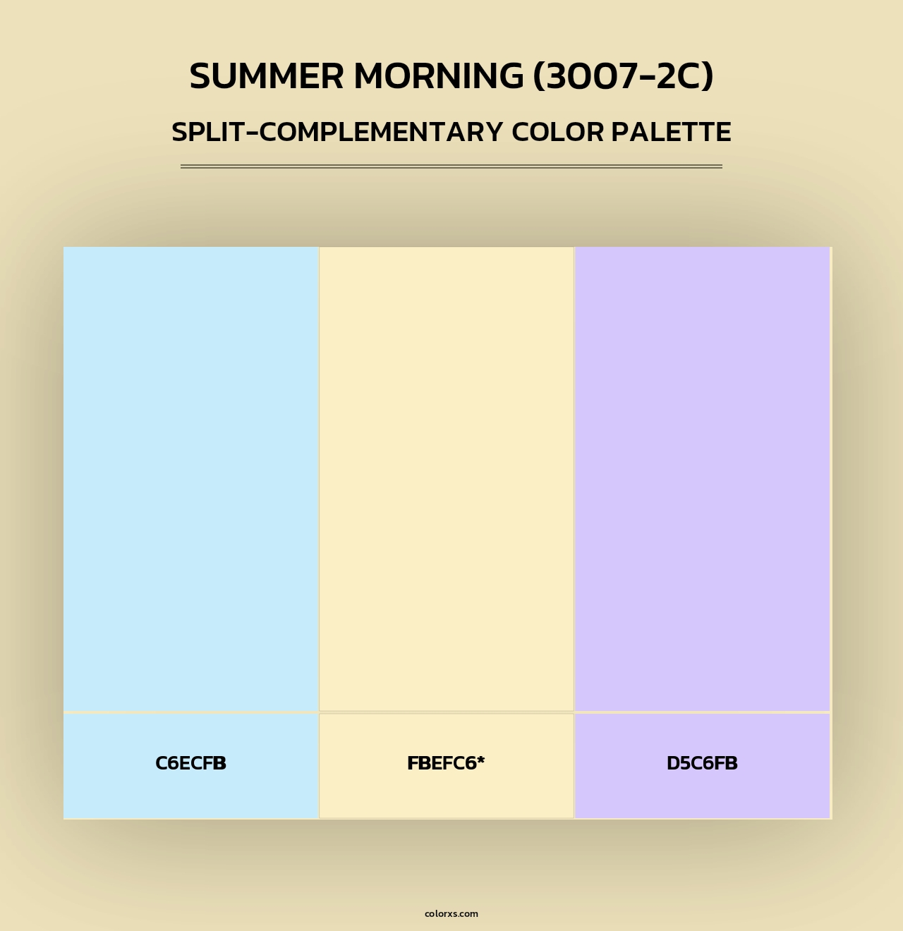 Summer Morning (3007-2C) - Split-Complementary Color Palette