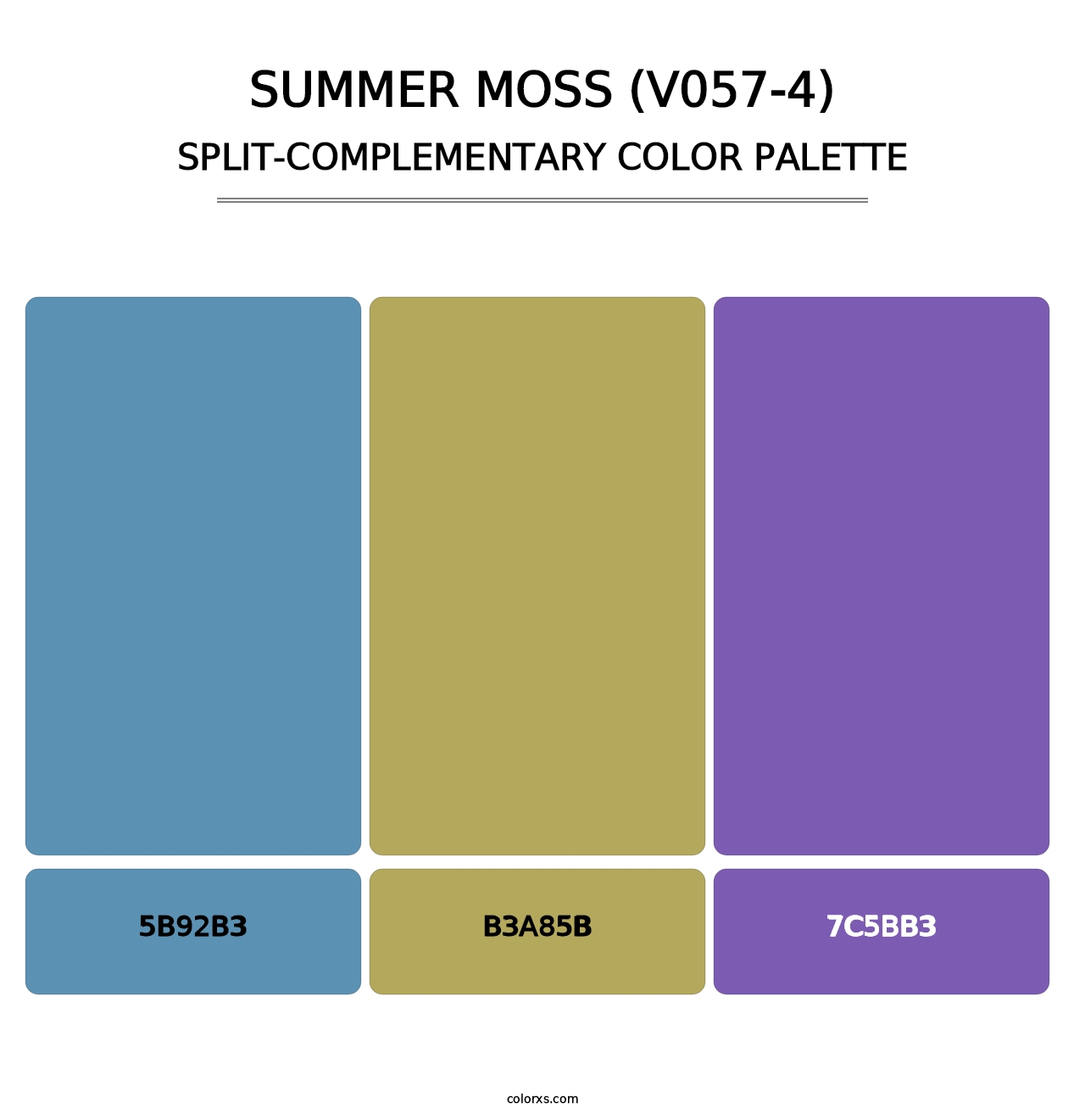 Summer Moss (V057-4) - Split-Complementary Color Palette