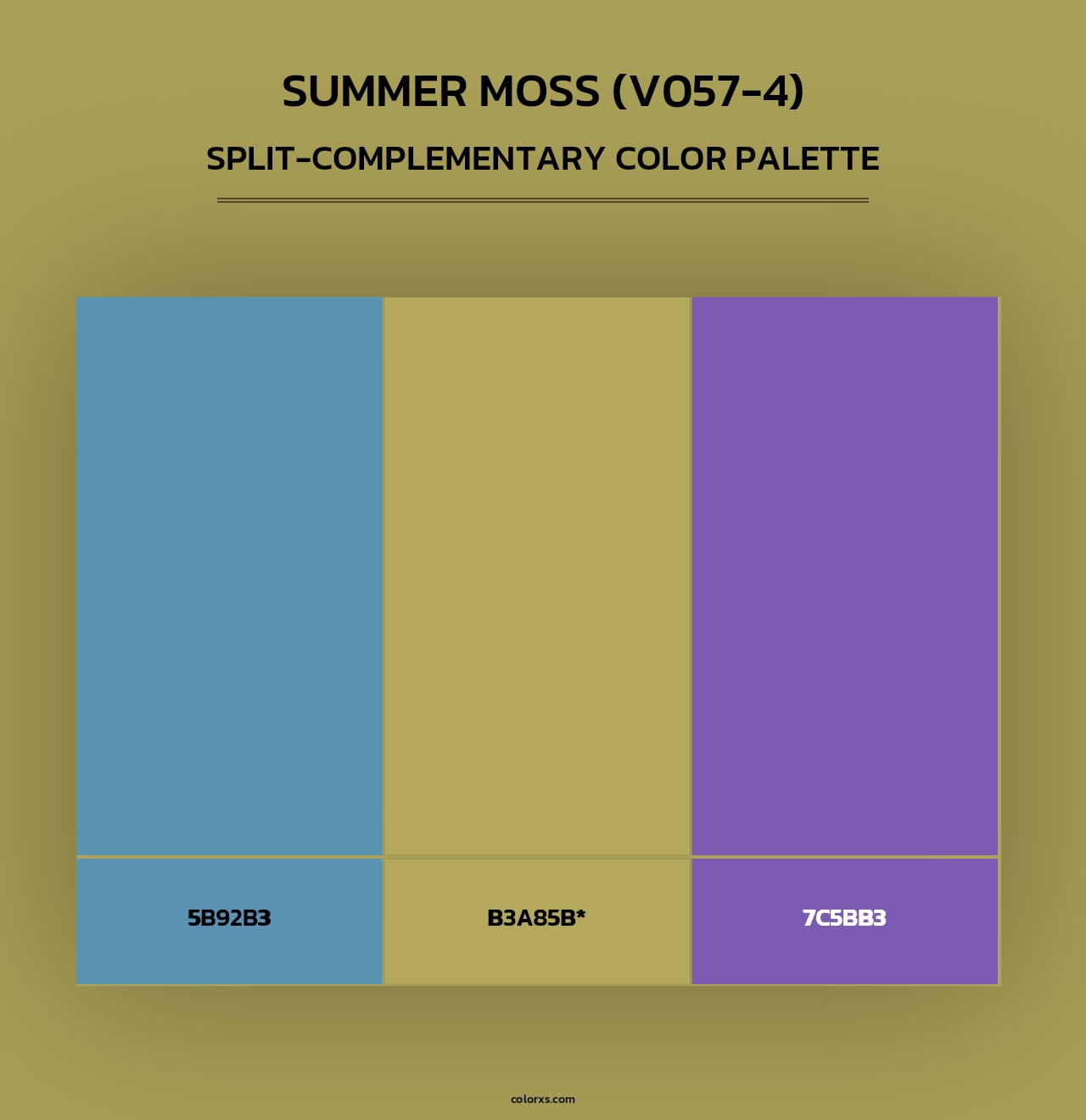 Summer Moss (V057-4) - Split-Complementary Color Palette