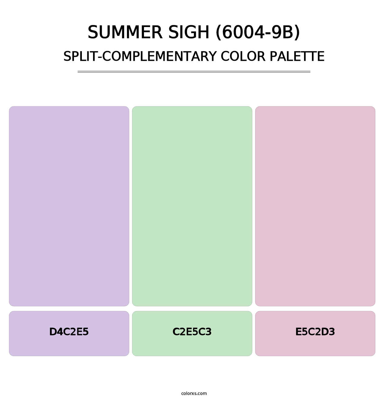 Summer Sigh (6004-9B) - Split-Complementary Color Palette