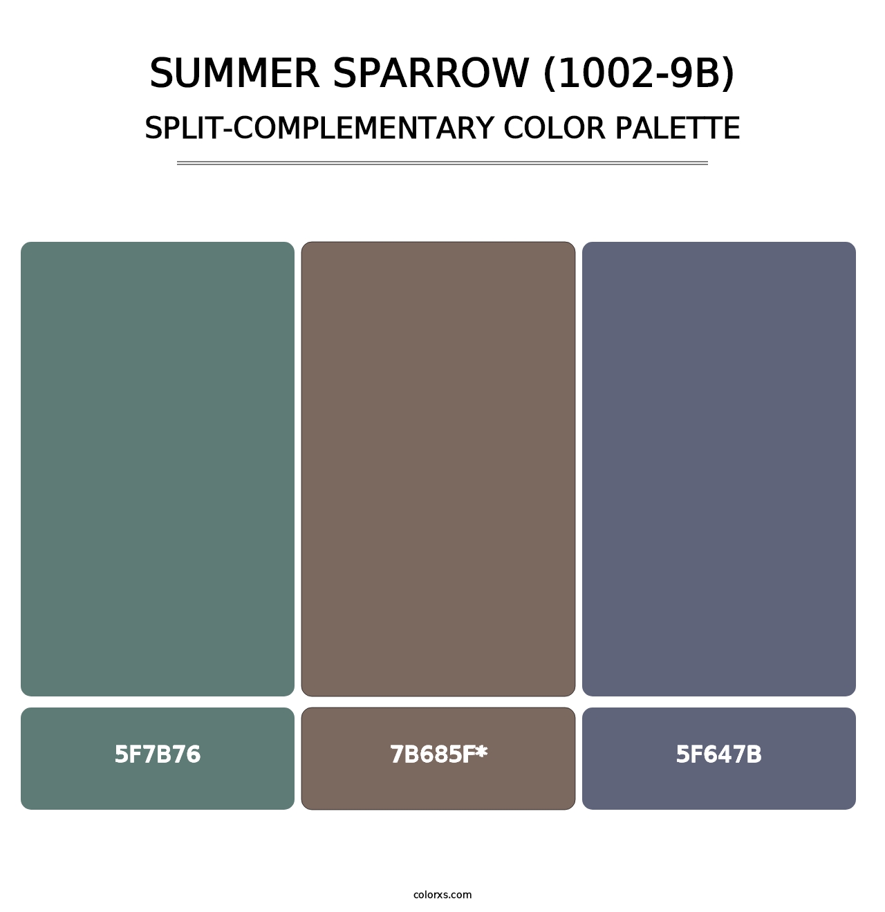 Summer Sparrow (1002-9B) - Split-Complementary Color Palette