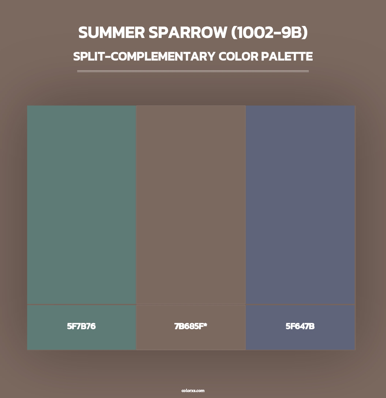 Summer Sparrow (1002-9B) - Split-Complementary Color Palette