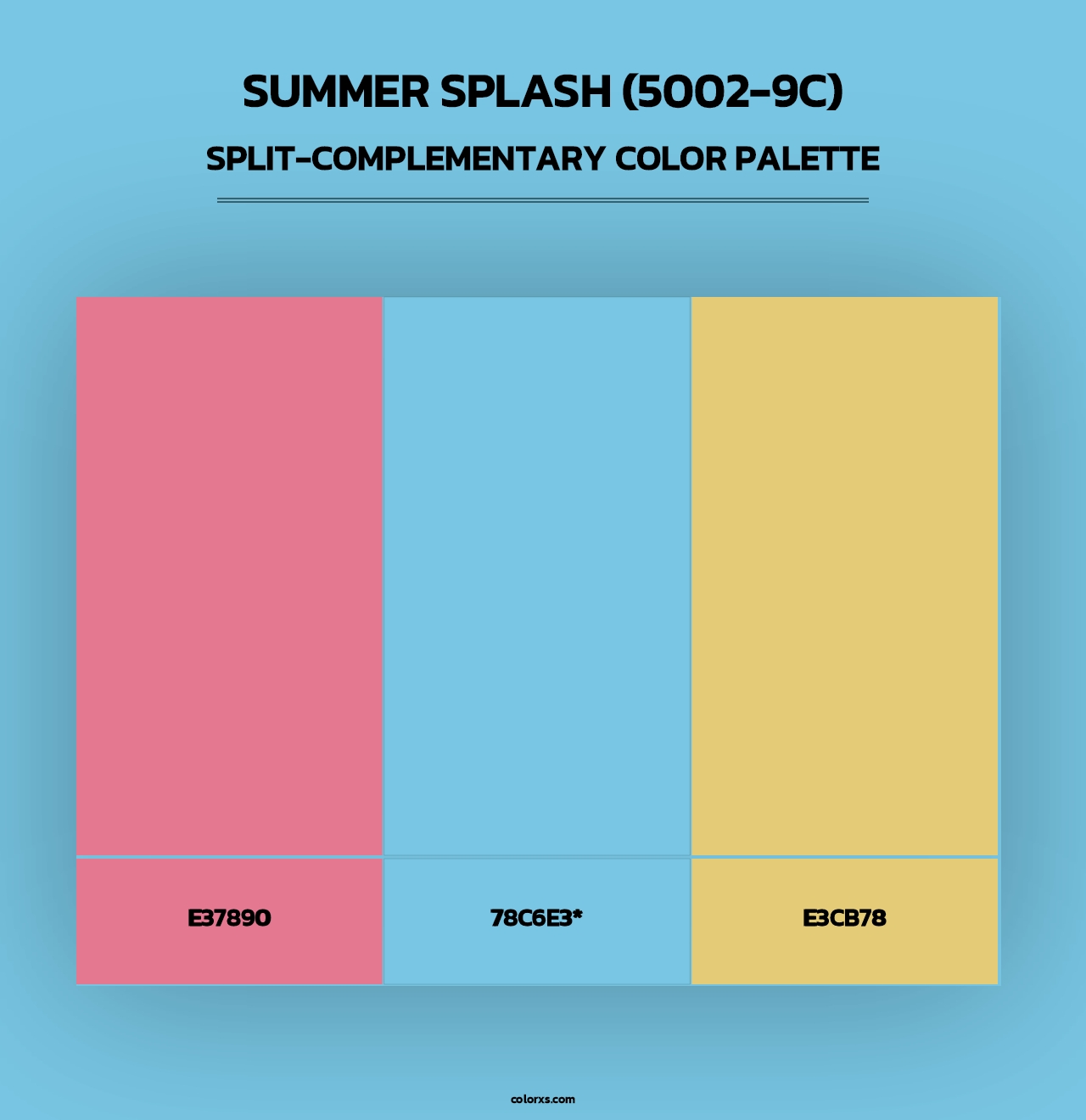 Summer Splash (5002-9C) - Split-Complementary Color Palette