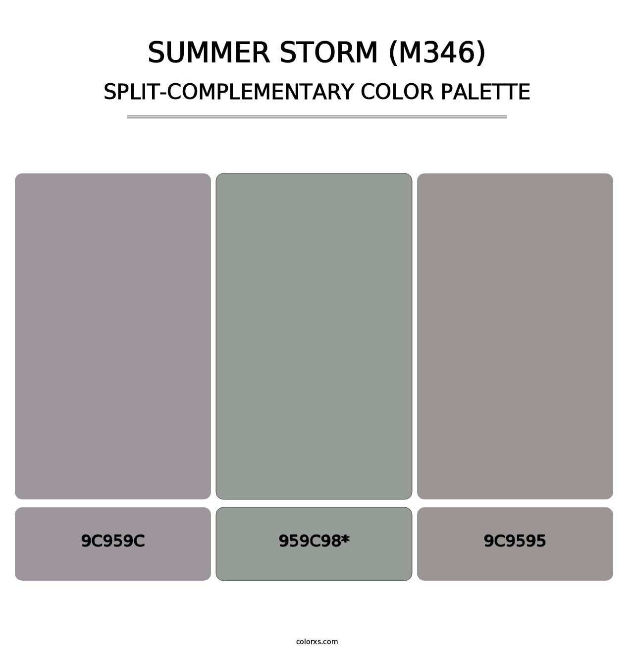 Summer Storm (M346) - Split-Complementary Color Palette