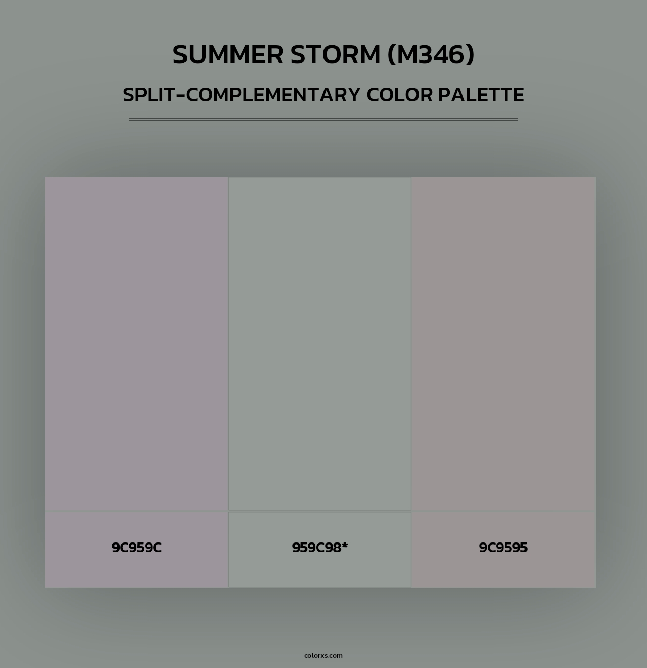 Summer Storm (M346) - Split-Complementary Color Palette