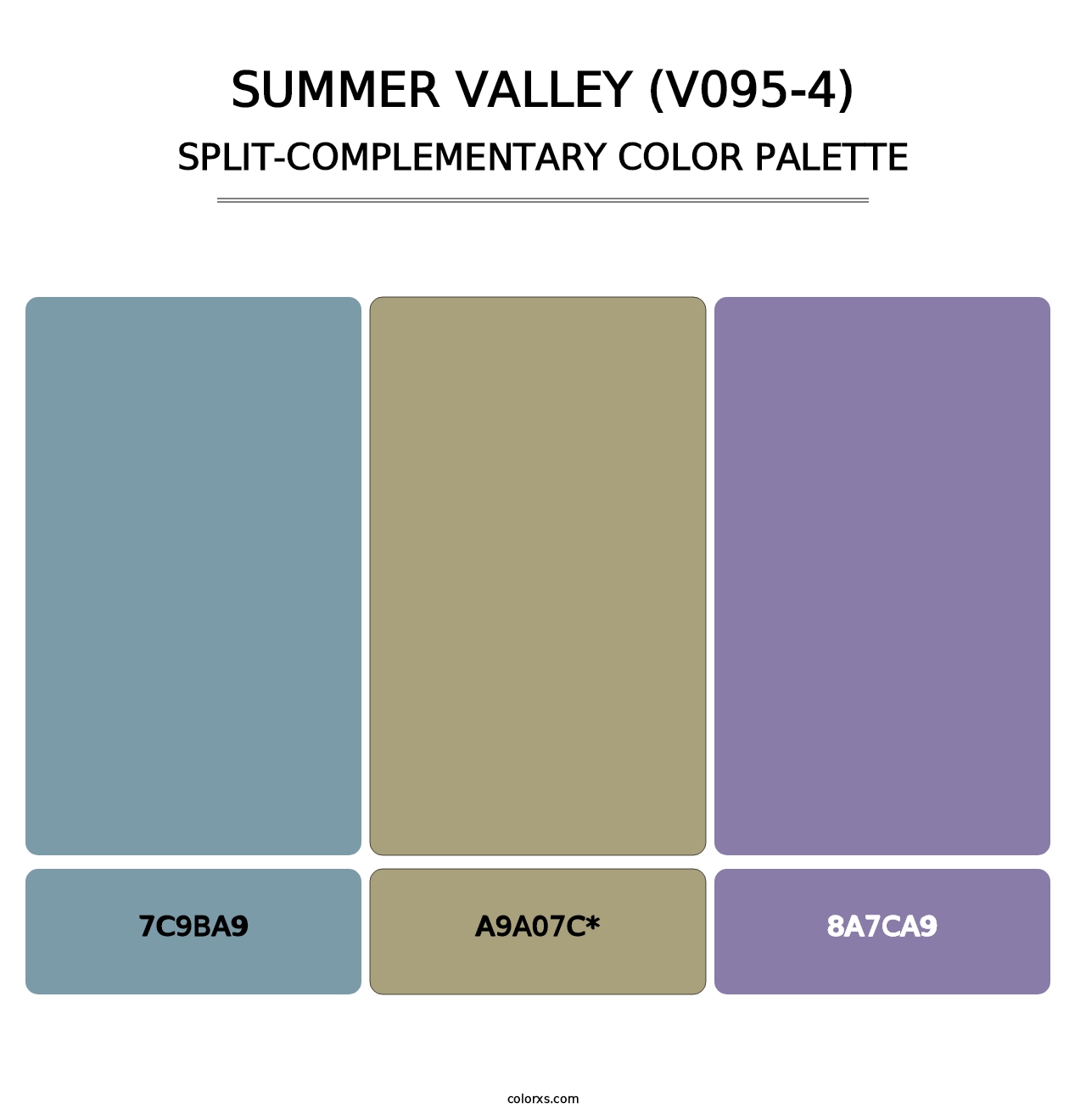 Summer Valley (V095-4) - Split-Complementary Color Palette