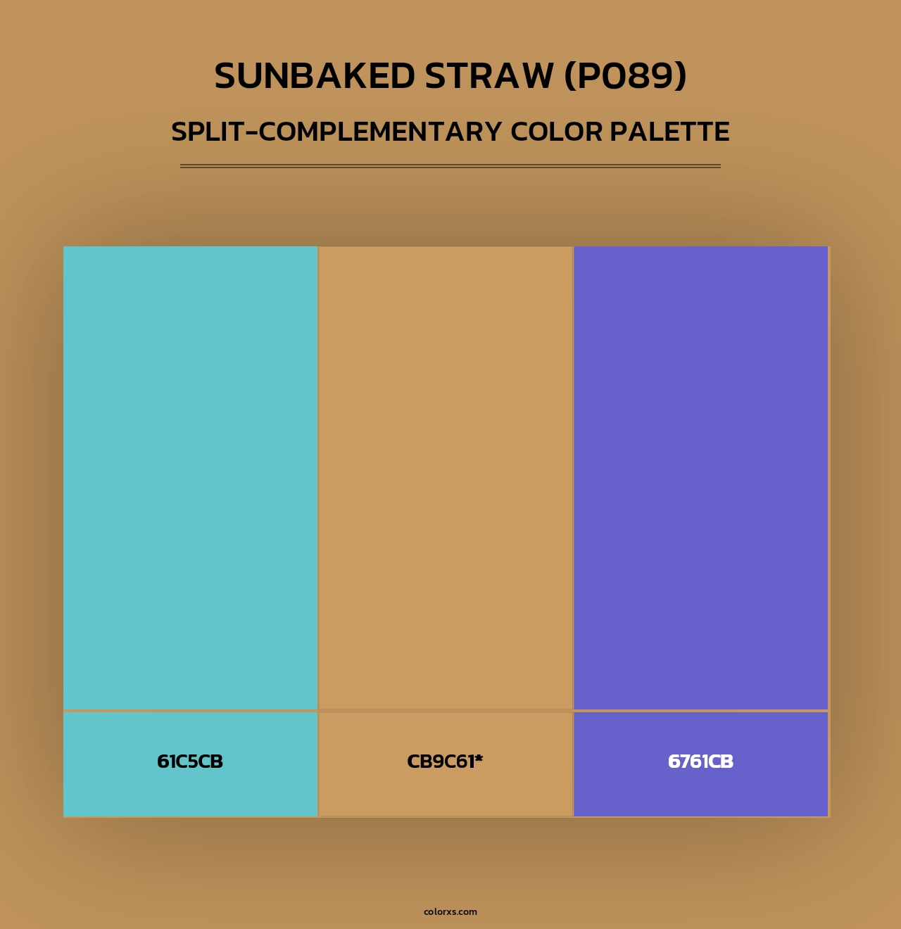 Sunbaked Straw (P089) - Split-Complementary Color Palette