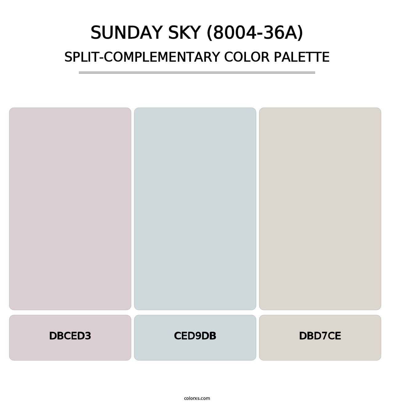 Sunday Sky (8004-36A) - Split-Complementary Color Palette