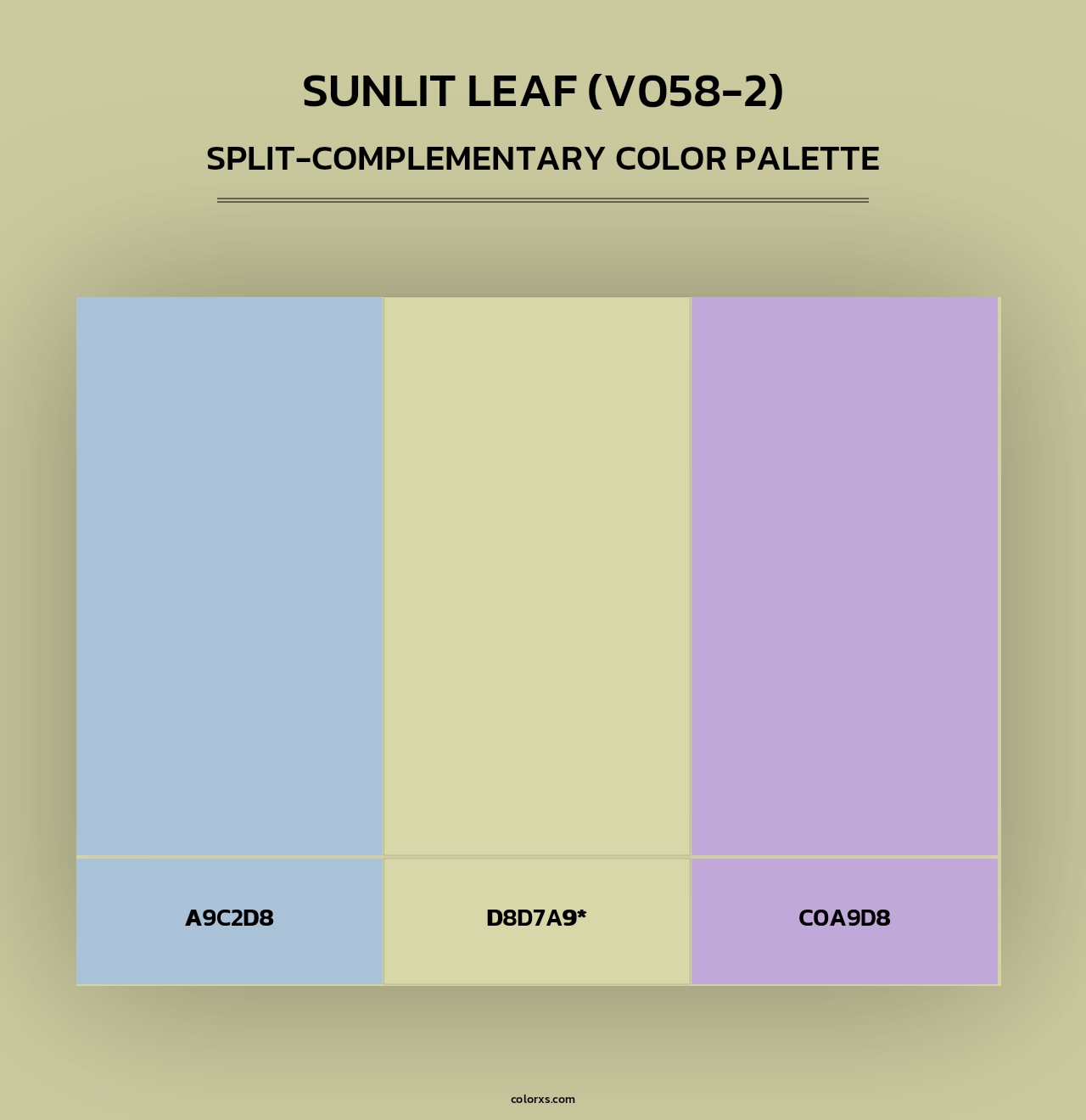 Sunlit Leaf (V058-2) - Split-Complementary Color Palette