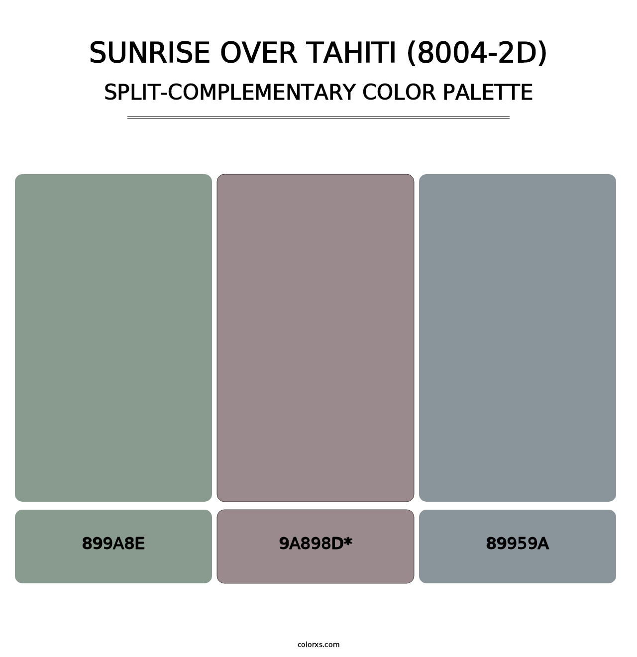 Sunrise Over Tahiti (8004-2D) - Split-Complementary Color Palette