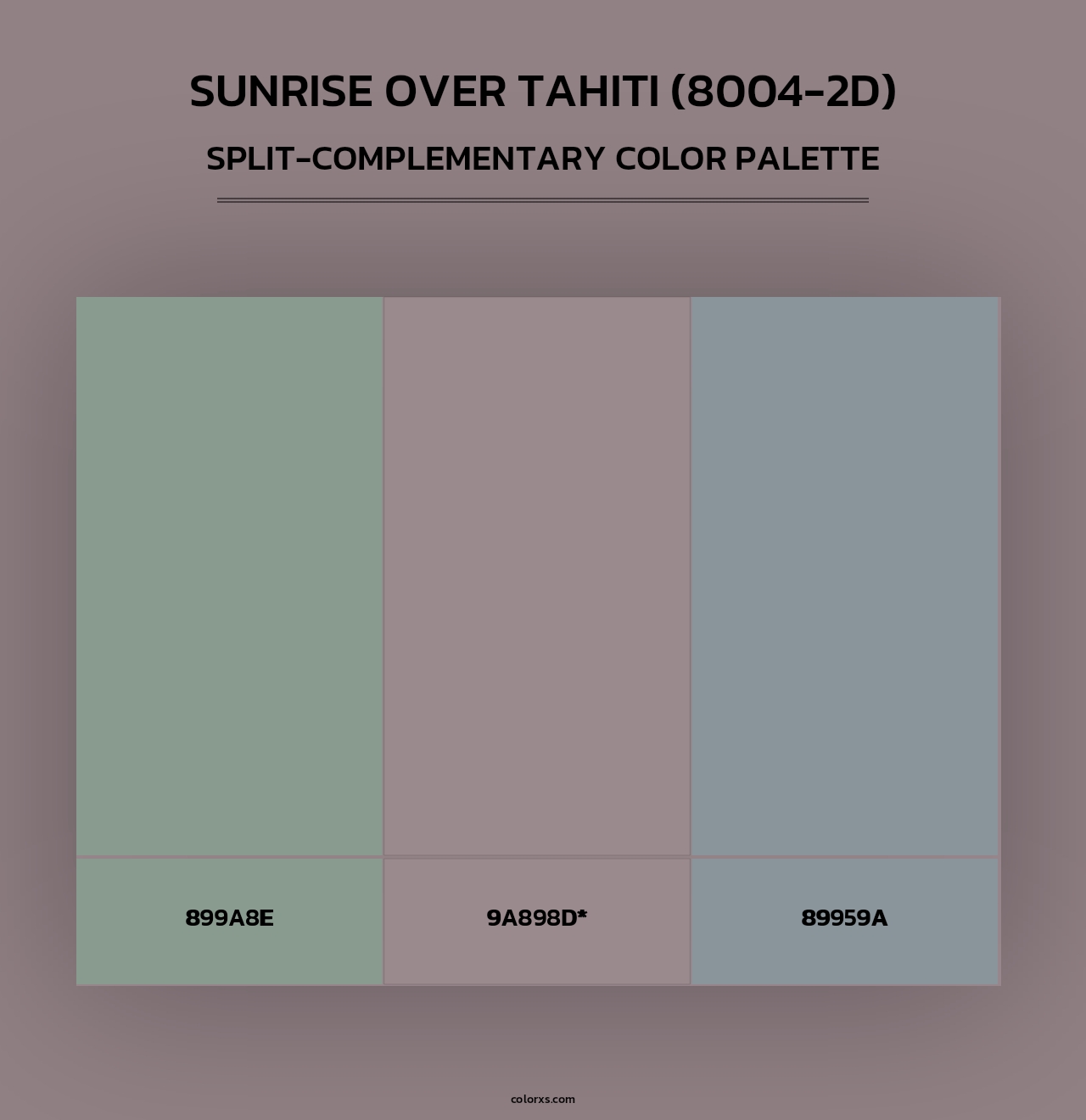 Sunrise Over Tahiti (8004-2D) - Split-Complementary Color Palette