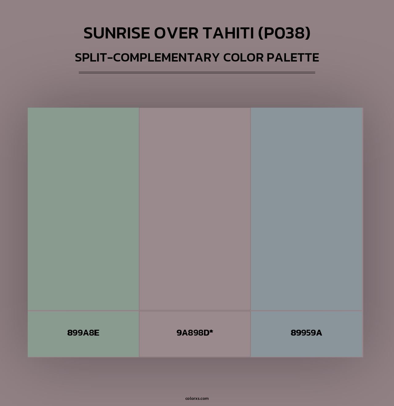 Sunrise Over Tahiti (P038) - Split-Complementary Color Palette