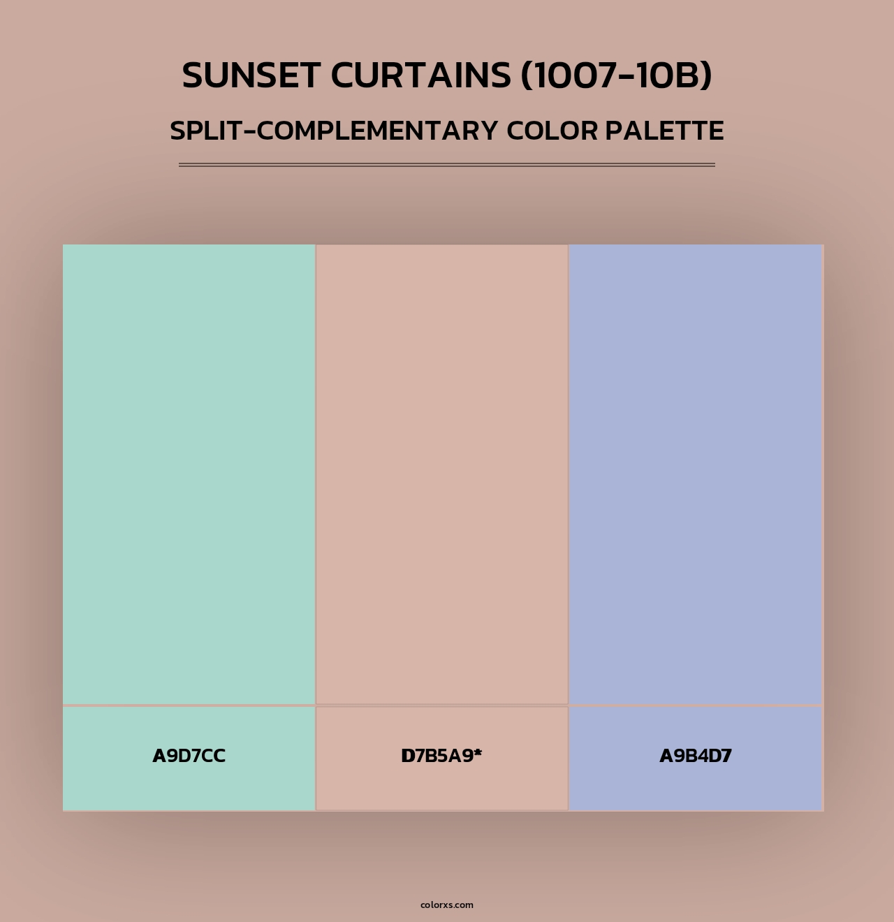 Sunset Curtains (1007-10B) - Split-Complementary Color Palette