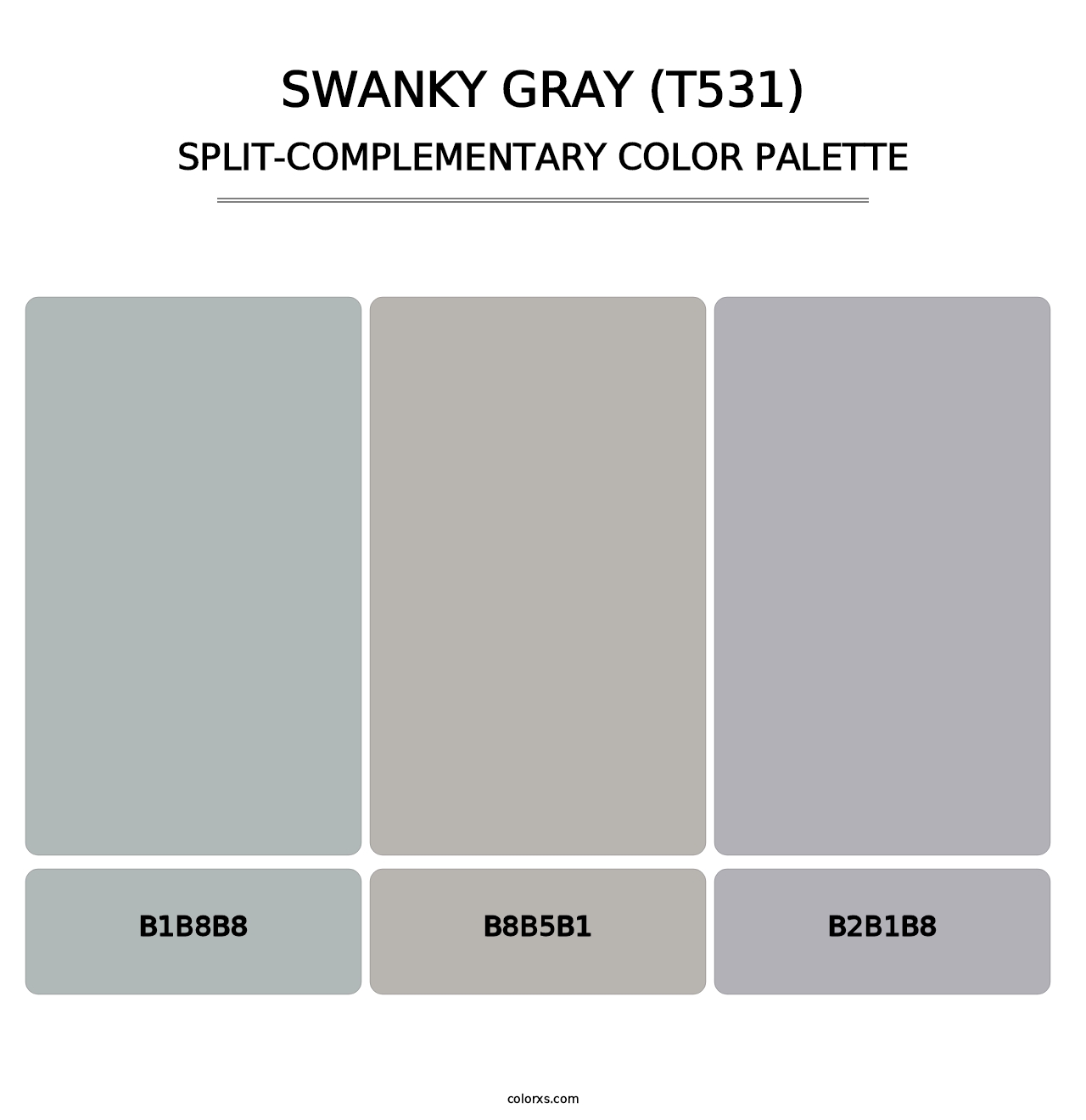 Swanky Gray (T531) - Split-Complementary Color Palette