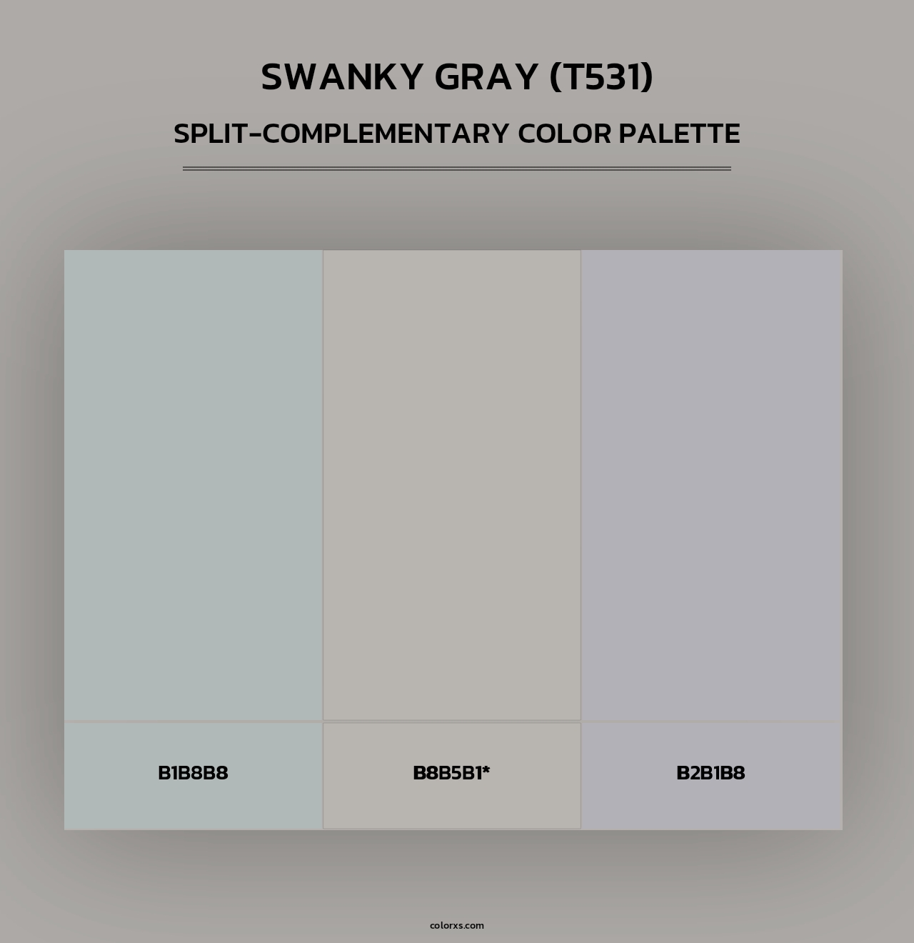 Swanky Gray (T531) - Split-Complementary Color Palette