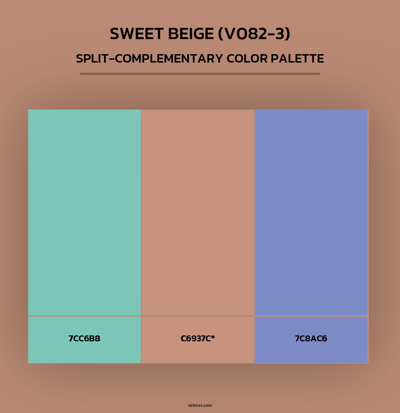 Sweet Beige (V082-3) - Split-Complementary Color Palette